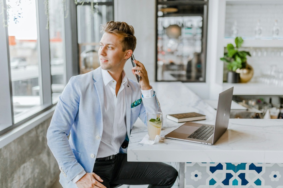 businessman calling