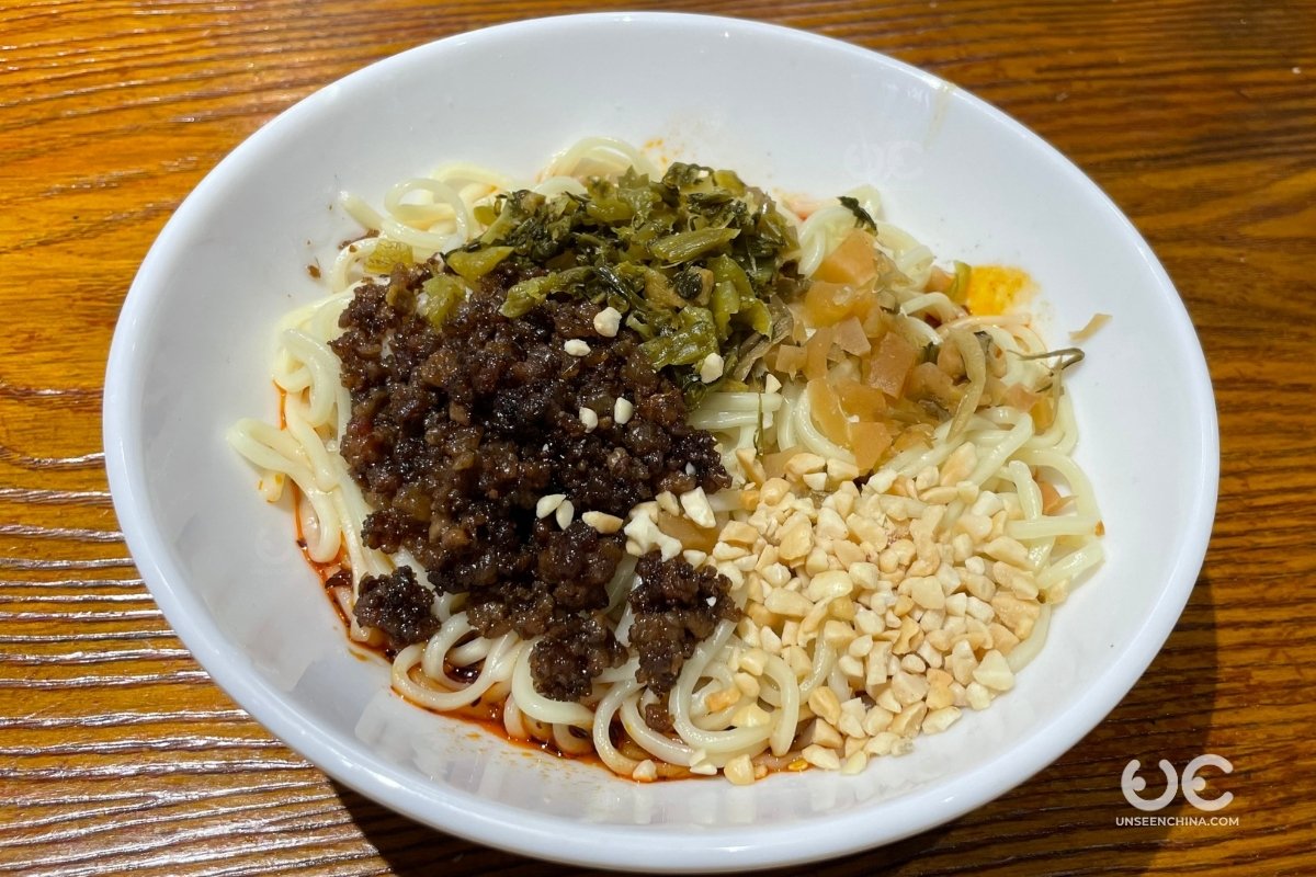 A bowl of Dan Dan Noodles